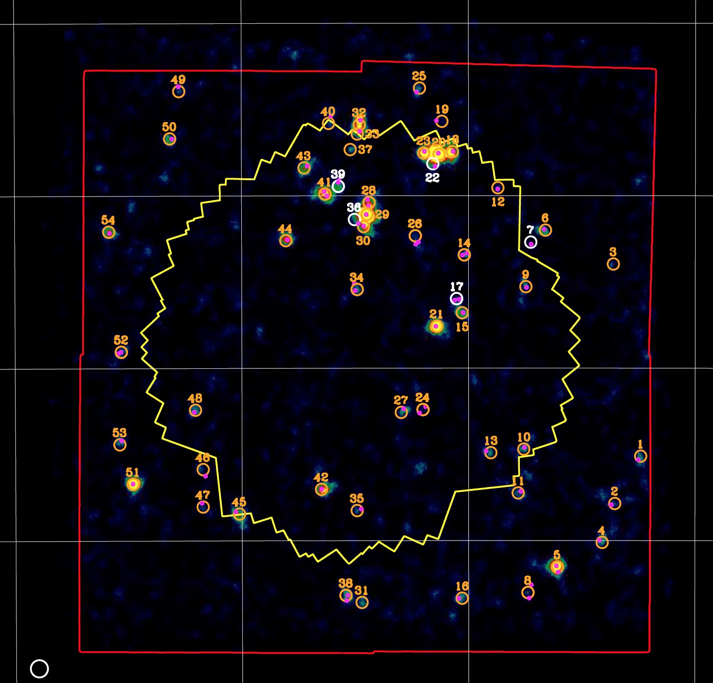 NuSTAR false-positive probability image
