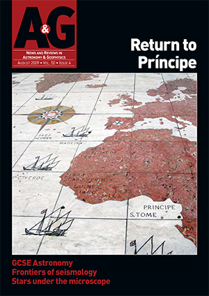 Front cover of Astronomy and Geophysics magazine, August 2009